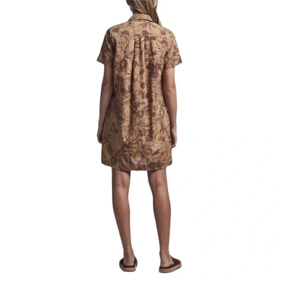 James Perse Floral Print Pocket Shirt Dress Tropical Hawaiian - Picture 4 of 11